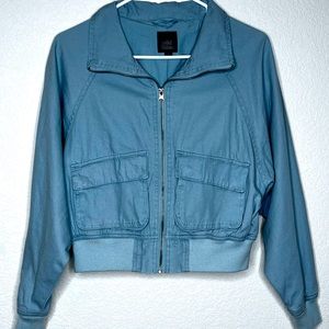 Wild Fable Cropped Bomber Jacket